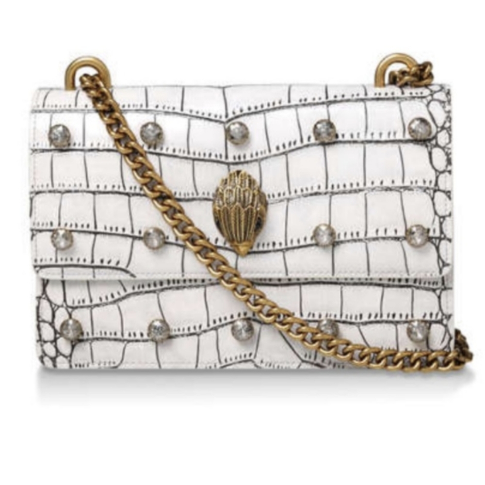 Kurt Geiger Shoreditch Leather Croc Embossed Bag